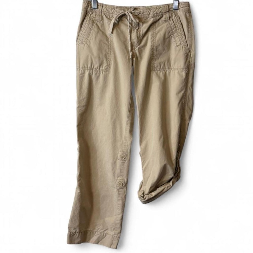 Vintage Y2K Old Navy Khaki Roll Tab Cargo Pants, Women's Size 4‎